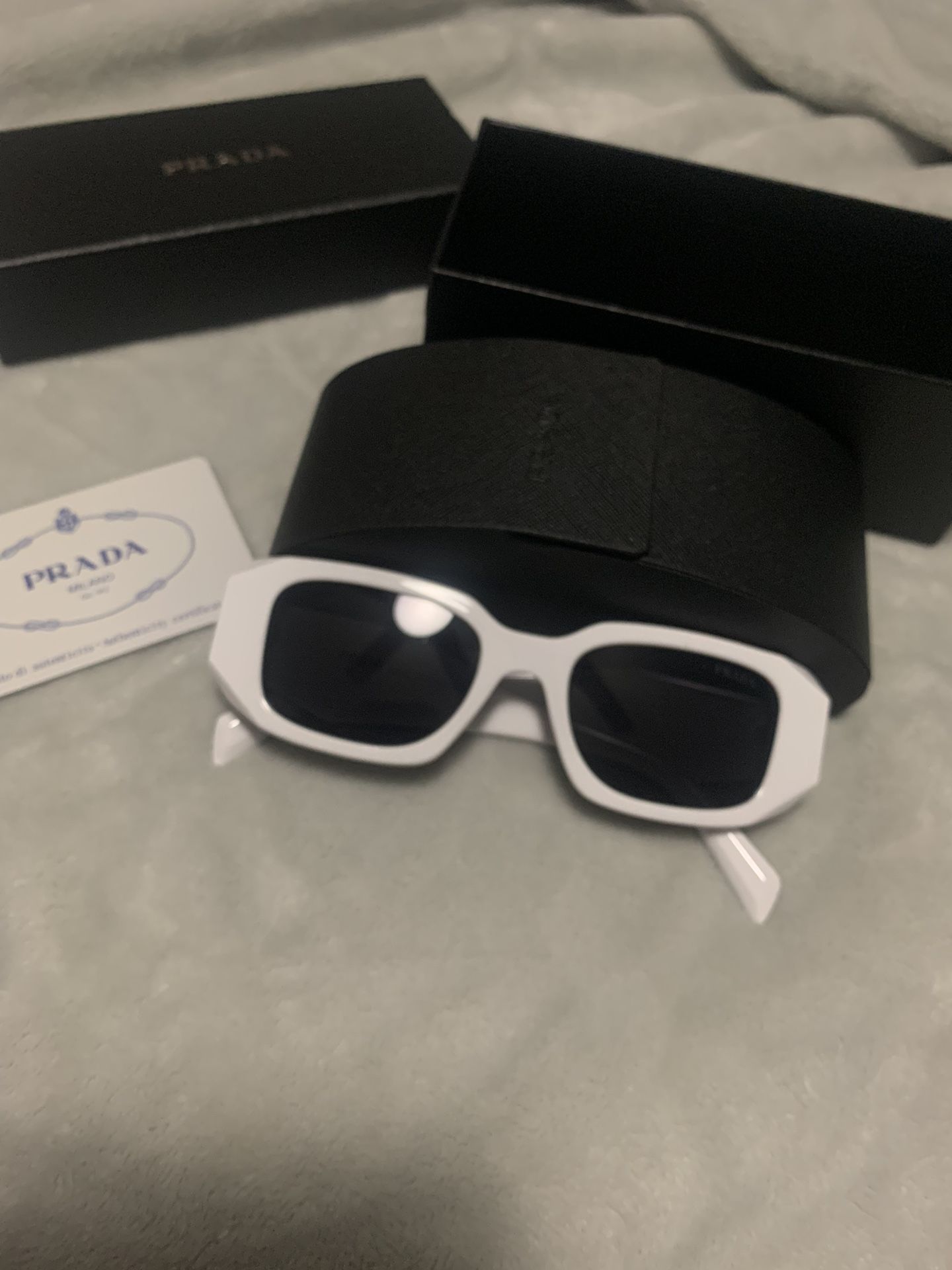 Prada Milano White Sunglasses