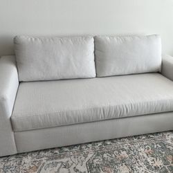84" Cream Fabric Sofa