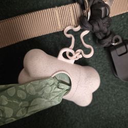 Dog Lashes And Poop Bags And Clicler For Traing All 3 In One