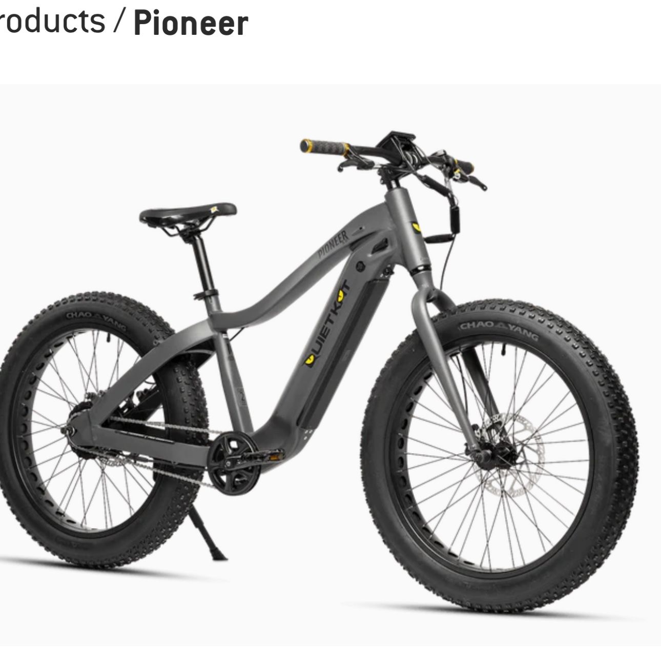 QUIETKAT Pioneer 500 Fat Tire Electric Bike 