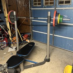 Bench, Bar And Weights 