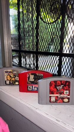 Nintendo 64 Wrestling & Basketball Game Lot