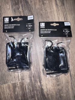 Drapery Rod Brackets 2 Pcs X 2 