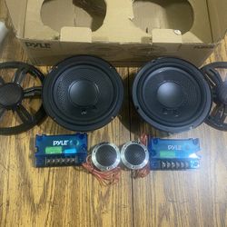 New Pyle 6.5" Component Car Audio Speakers Crossovers Tweeters 