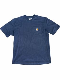 Carhartt Loose Fit Pocket T Shirt Mens Large Blue Casual Workwear