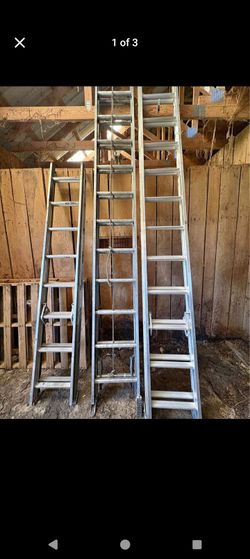 3 20ft  used aluminum extension Ladders