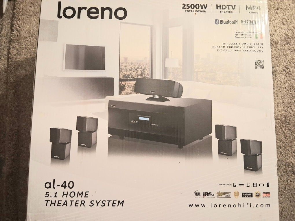 $250 LORENO AL-40 5.1 HOME THEATER SYSTEM