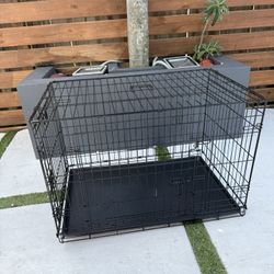 Black Double Door Dog Crate