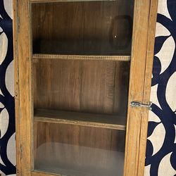 Antique Wood Apothecary Cabinet