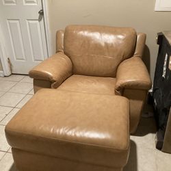 Leather Sofa And chair 