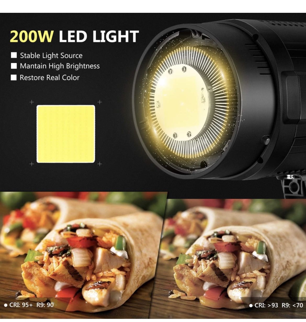 Neewer 200w LED, Wireless (2)