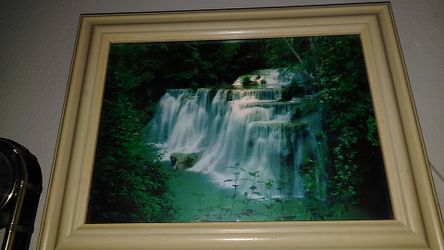 Electric Waterfall picture and frame