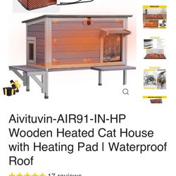 Cat House Metal With Heat Pad 