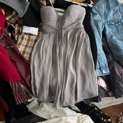 strapless bridesmaid dress 
