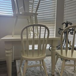 Complete Kids 4 Set All white Pottery Barn Table