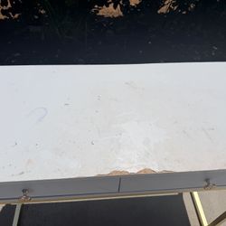 White And Gold Desk