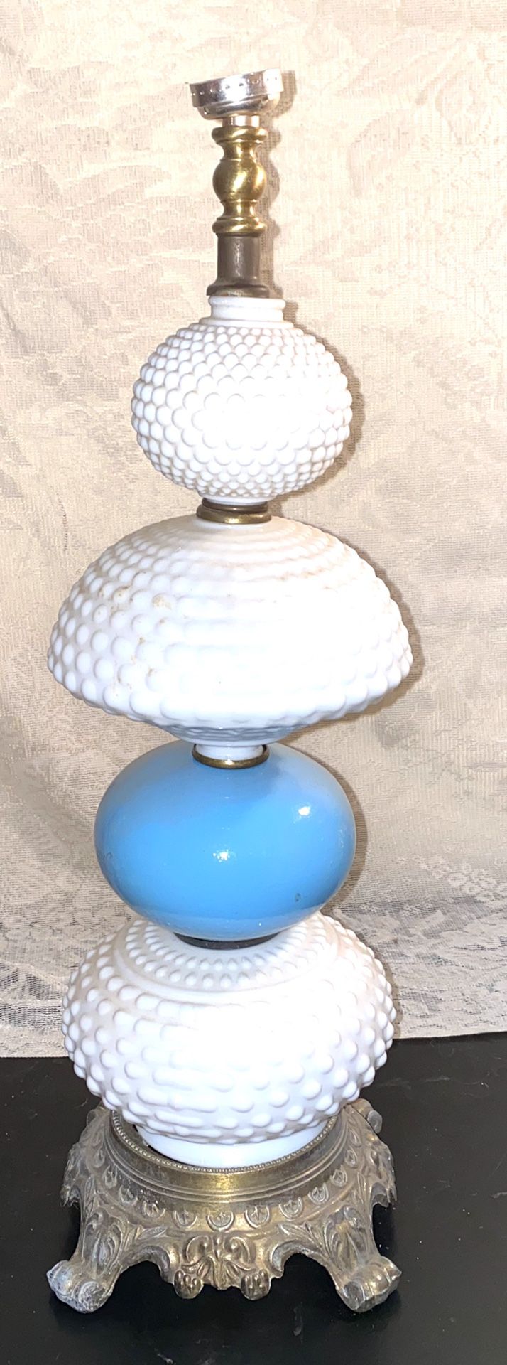 vintage milk glass lamp