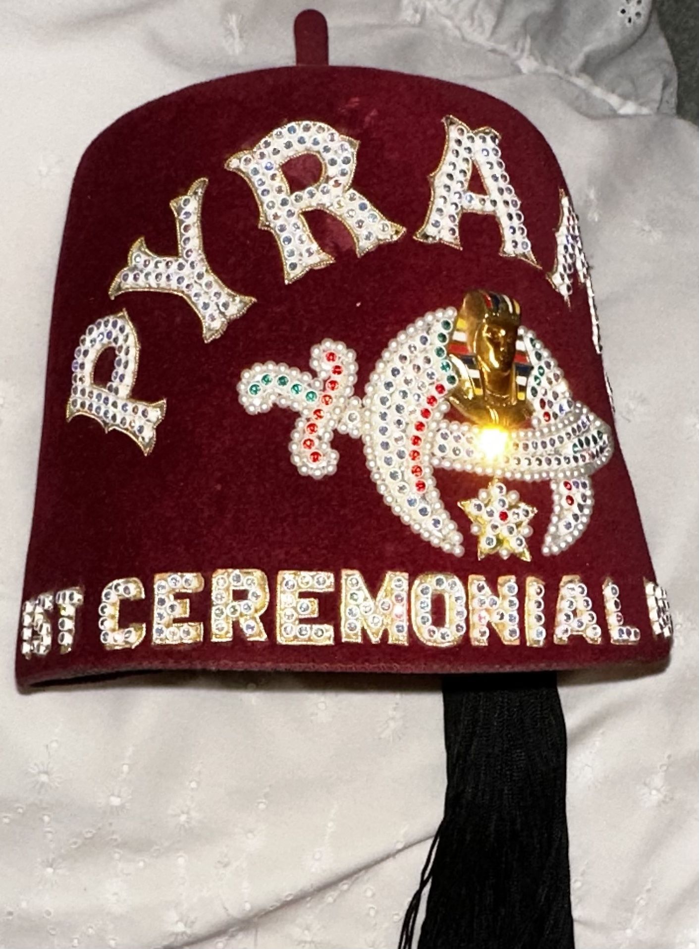 Extremely Rare & Recently Available Vintage Fez from Stratford Connecticut’s PYRAMID SHRINE 1st CEREMONIAL MASTER