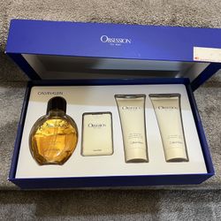 Calvin Klein Mens Obsession New Perfume Set $80.big Size Bottles 