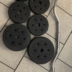 Weights & Weight Lifting Bar 