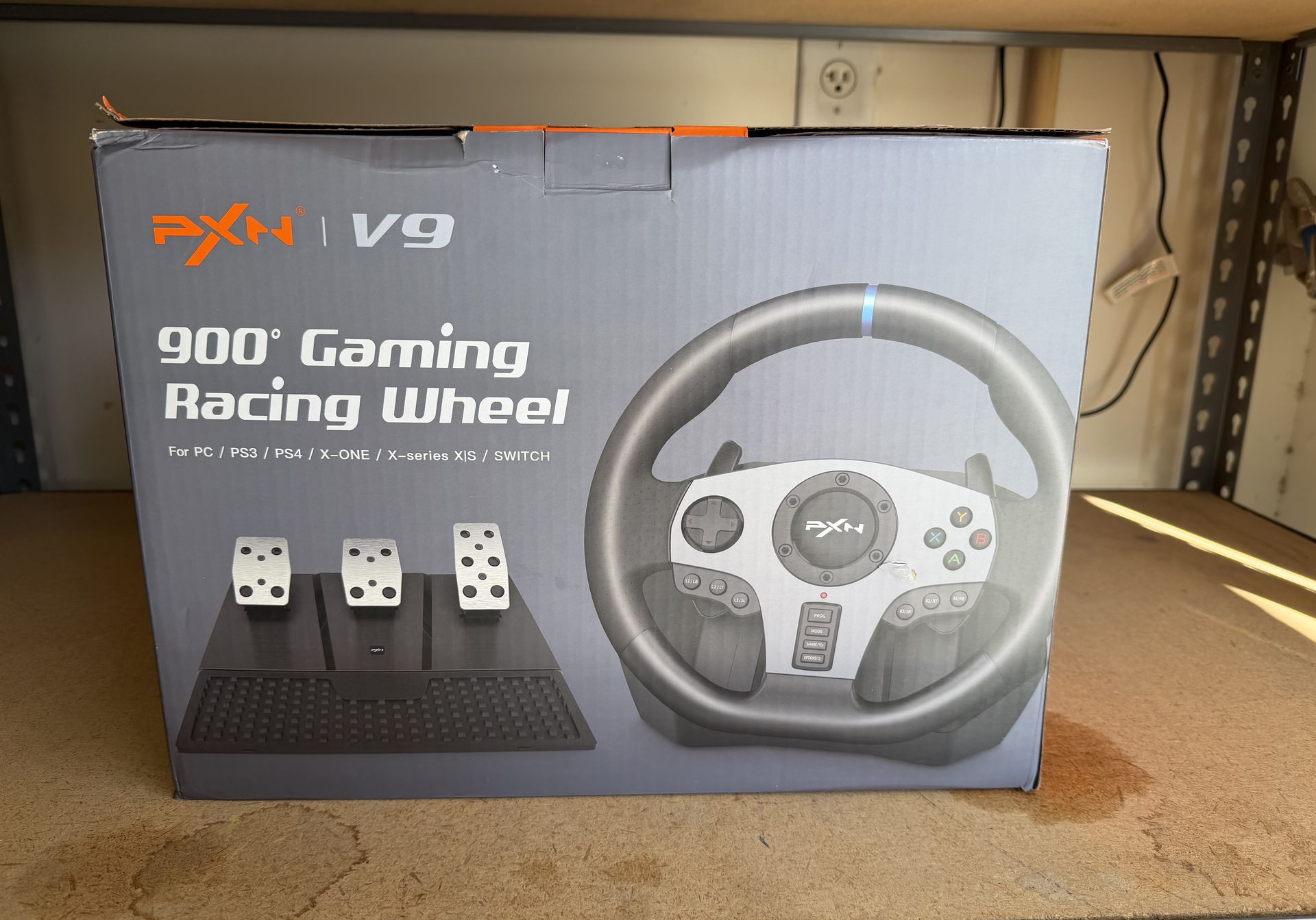 PXN V9 New never used Steering wheel setup.