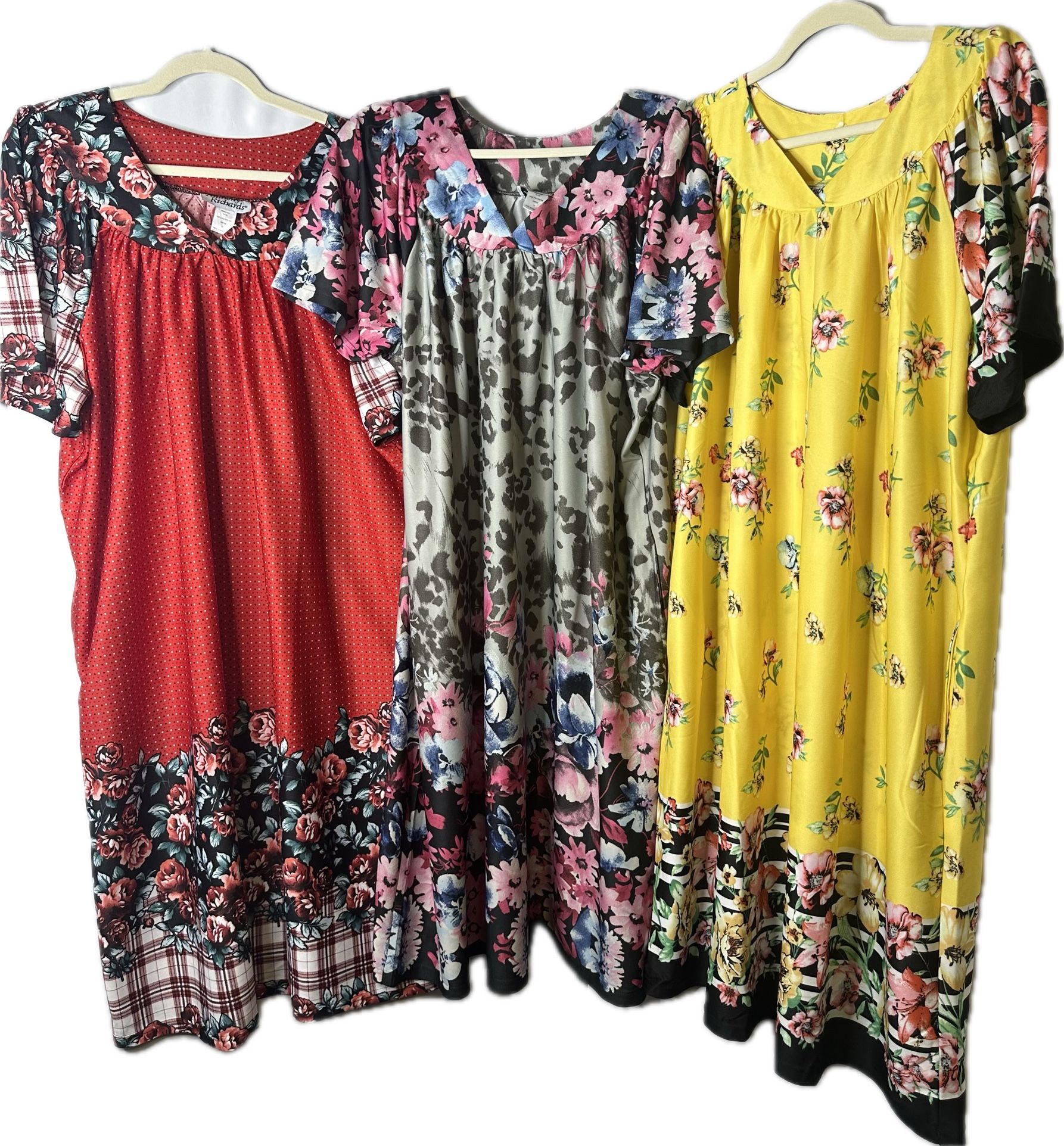 3 Anthony Richards Lounge Dresses Size 2x & 1x