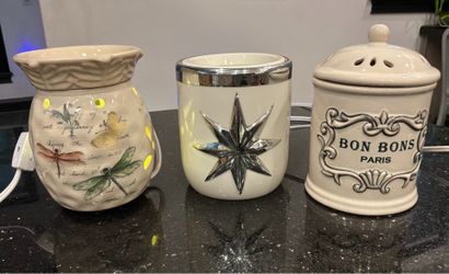 YANKEE CANDLE TART BURNERS  - THREE  TOGETHER