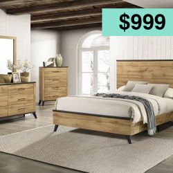 🌺 FREE DELIVERY 🌺Brand New 5PC Queen Size Bedroom Set ( Queen Bed, NS, Dresser, Mirror, Chest) 