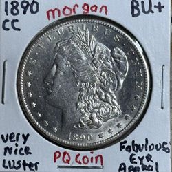 1890-CC Morgan Silver Dollar BU+🔥Fabulous Eye Appeal🔥Very Nice Luster🔥
