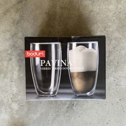 Brand New Bodum Pavina Double Wall glass 350ml 2 piece 12 OZ