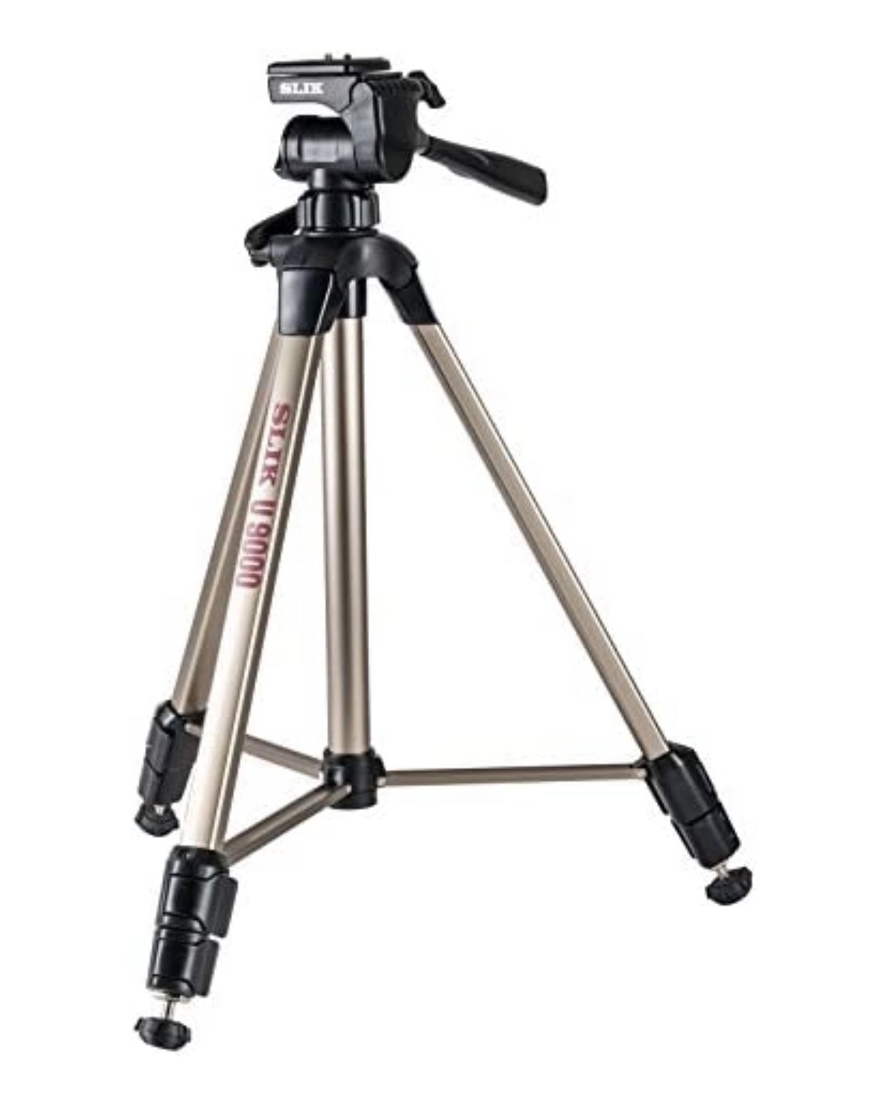Slik U9000 Tripod with 3-Way Fluid-Effect Head and Built-In Bubble Level