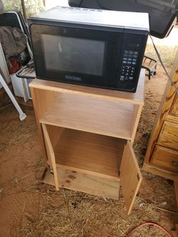 Microwave and  stand