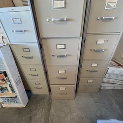 Metal file cabinets