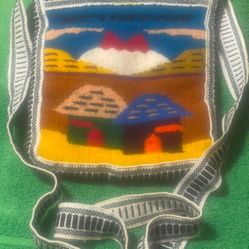 Mexican Oaxacan Handwoven Nice Pouch Like Purse With Shoulder Strap! 