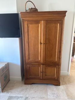 Solid wood entertainment cabinet/storage