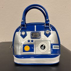 Loungefly - Star Wars R2D2 Blue/White/Silver Patent Dome Bag