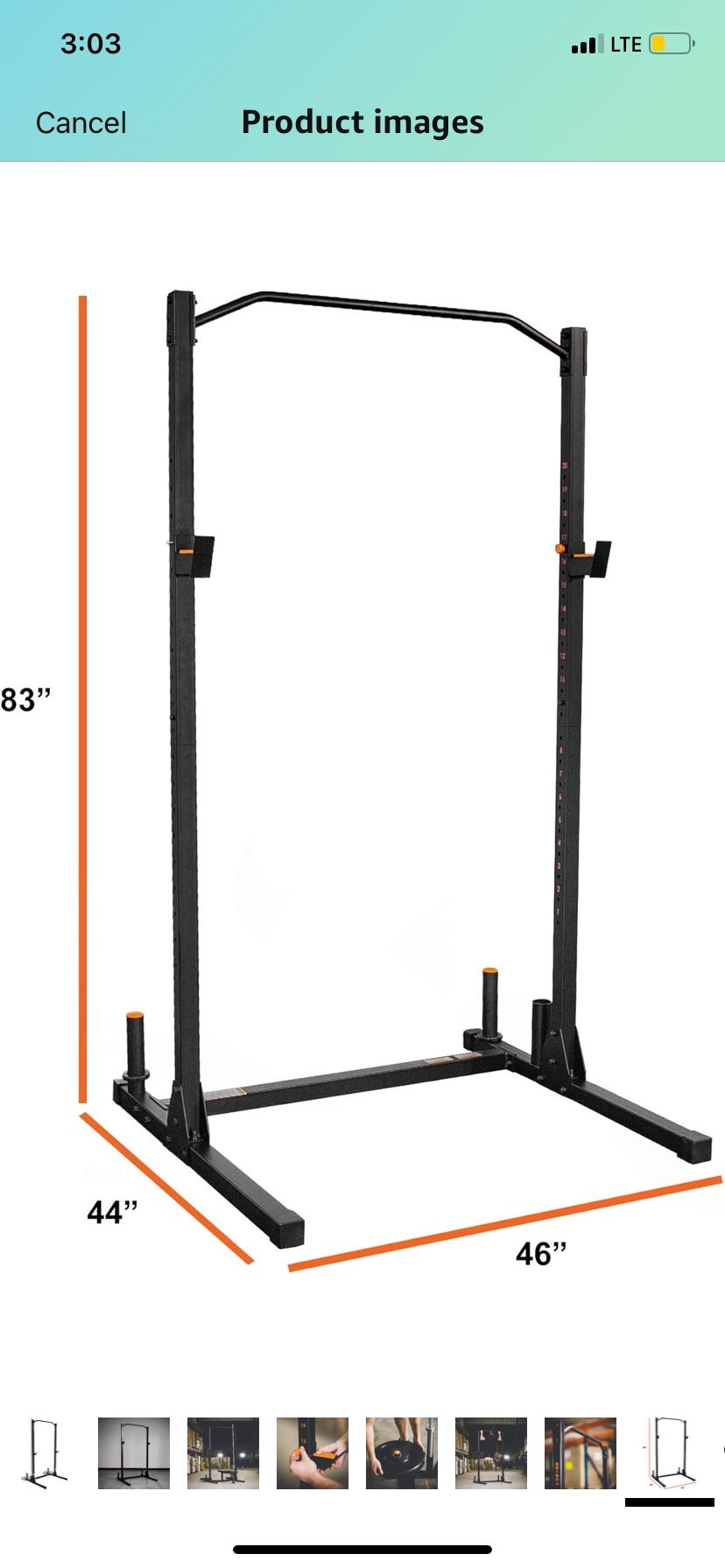 GRIND Fitness Alpha1000 Squat Stand, Exercise Rack with Barbell...