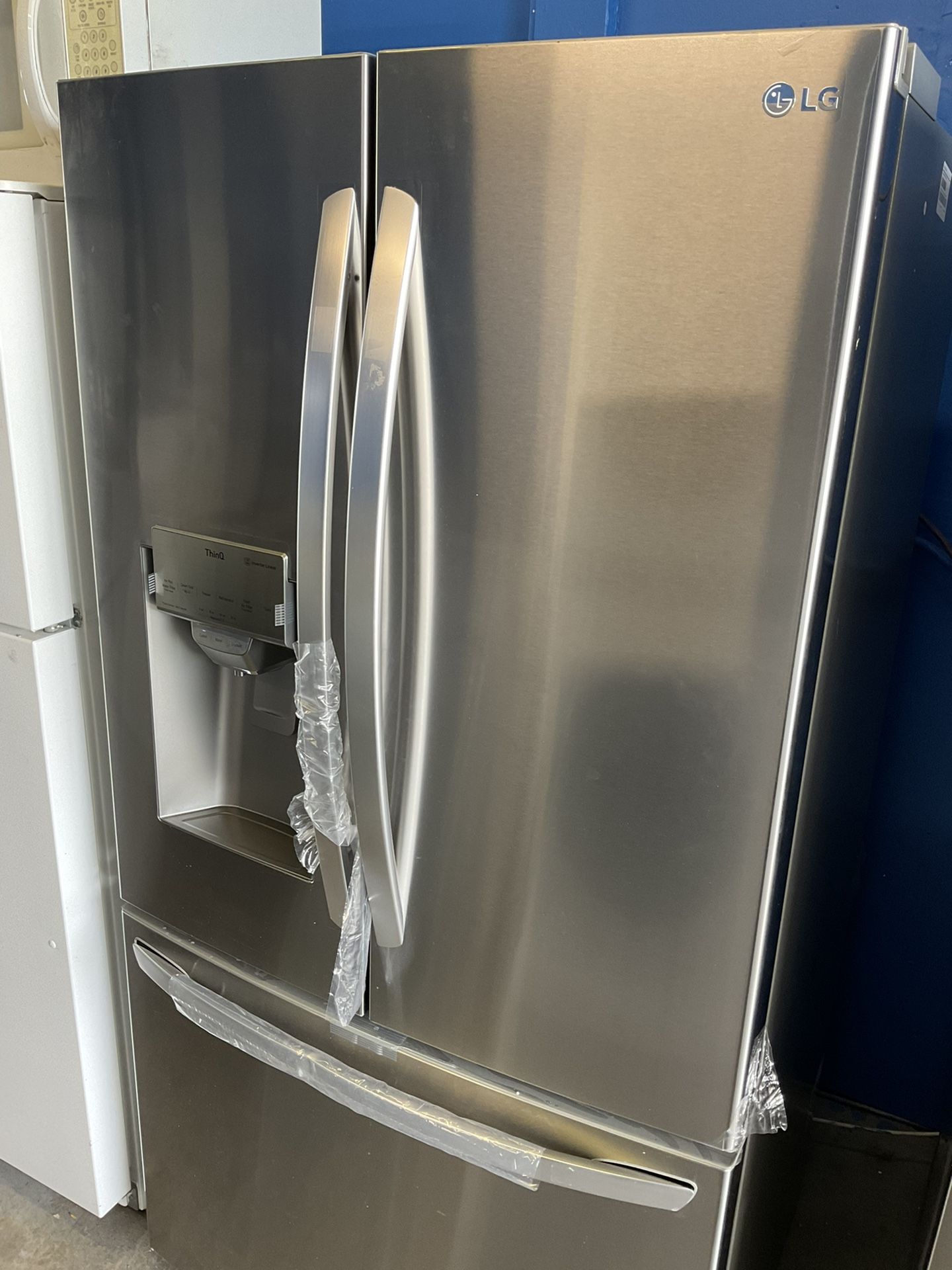 New Lg Stainless Steel Counter Depth French Door Fridge