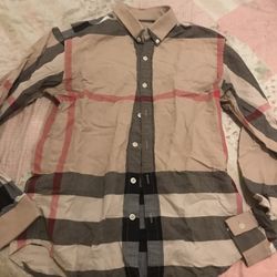 BURBERRY BRIT PLAID SHIRT SIZE SMALL 