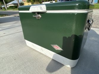 Coleman Steel Belted Cooler Vintage Red Collector’s Item