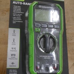 Commercial Electric 600-Volt True RMS Auto-Ranging Digital Multimeter 1011 112 443 NEW DMM-8301S 886298-2