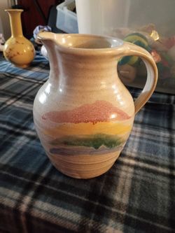 Handmade Stoneware Pottery Pitcher
