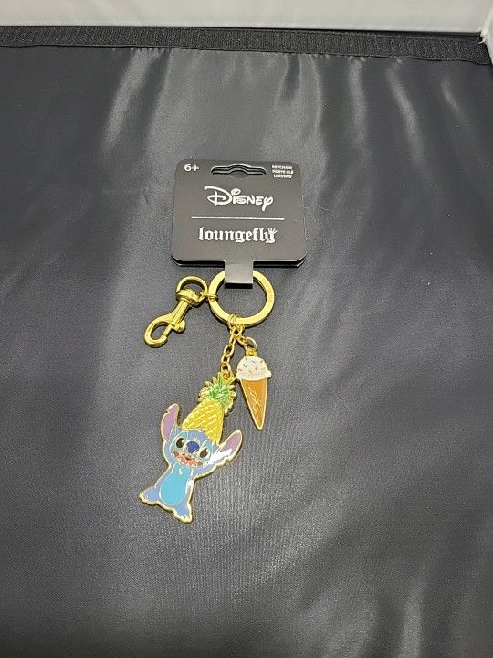 Loungefly Disney Lilo & Stitch Dessert Multi Charm Exclusive Keychain NWT
