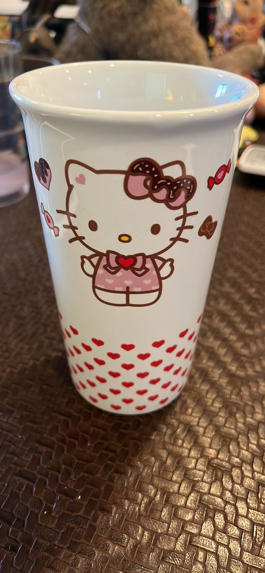 Hello Kitty Sanrio 12 Fl Oz White Ceramic Travel Commuter Mug