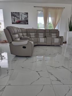 RECLINING SECTIONAL SOFA - SOFA SECCIONAL RECCLINABLE