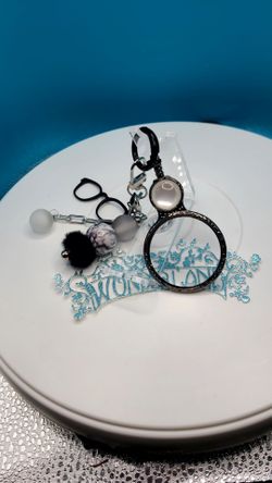 "Through the looking glass" purse charm