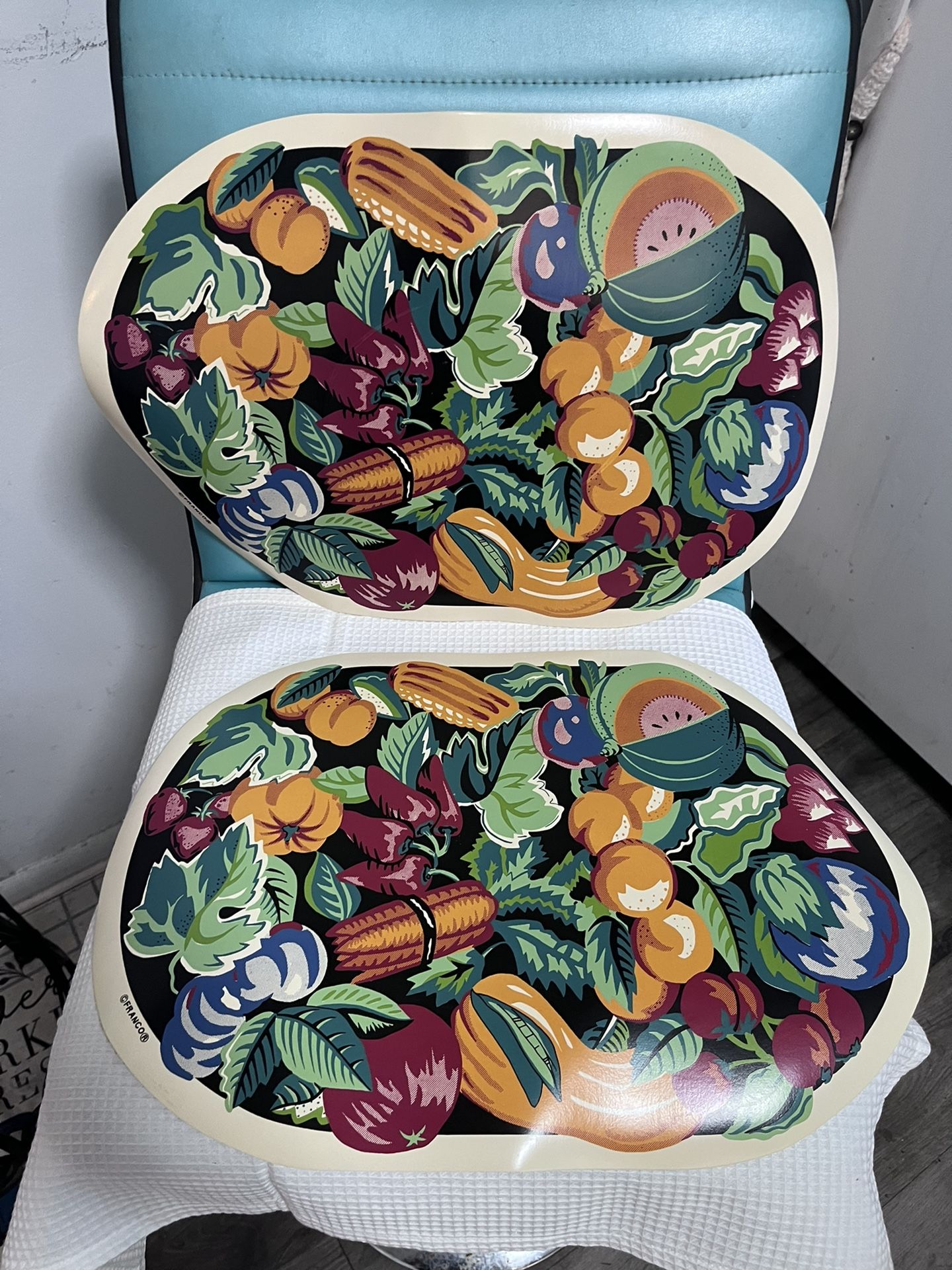 2 Vintage Franco Vinyl Placemats