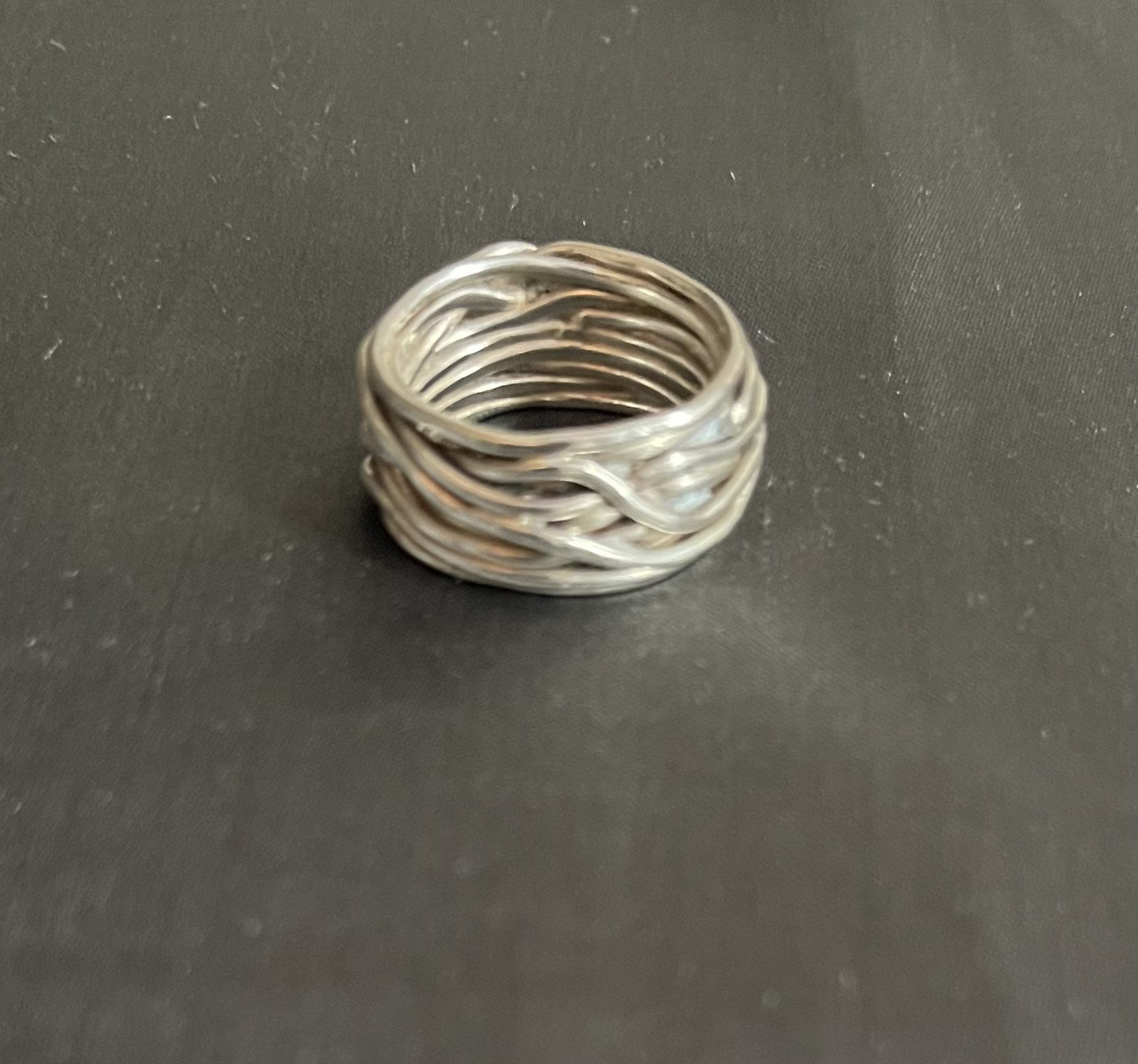 Sterling Silver Braided Ring, Size 8