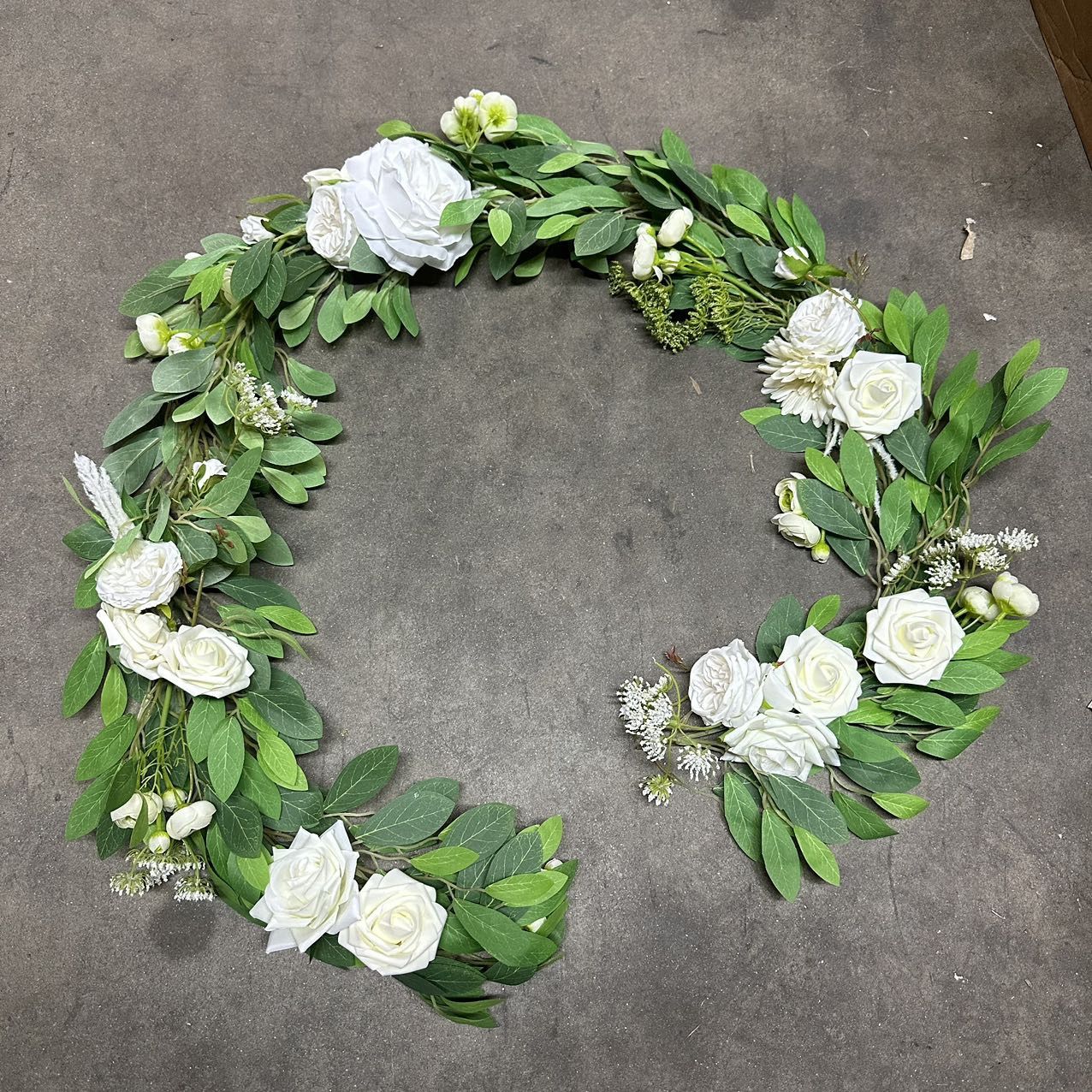 6FT Artificial Flower Garland for Wedding Table Mantle Decor Handcrafted