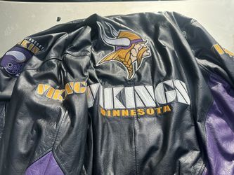 Minnesota Vikings Vintage Carl Banks Leather Jacket 
